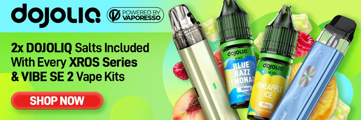 Vaporesso: 2x DOJOLIQ with XROS Series & Vibe SE 2 Kits Offer 