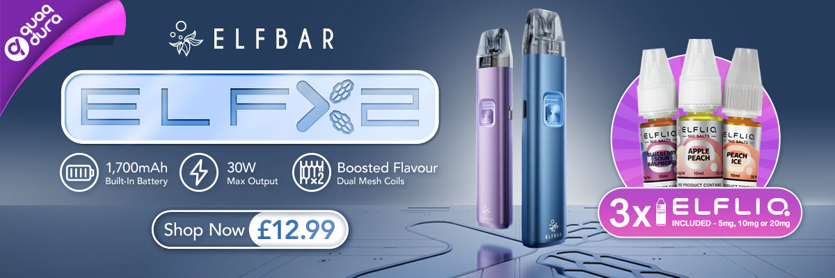 Elf Bar Elfx 2 Vape Kit + 3 Elfliq included