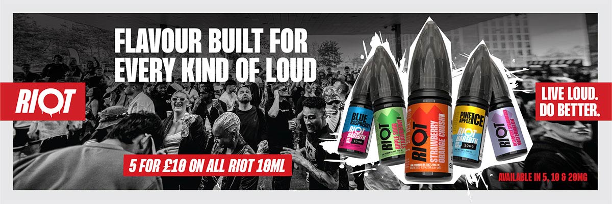 RIOT 10ml: 5 For £10