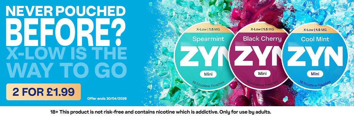Zyn Nicotine Pouches 10-Packs 2 For £1.99