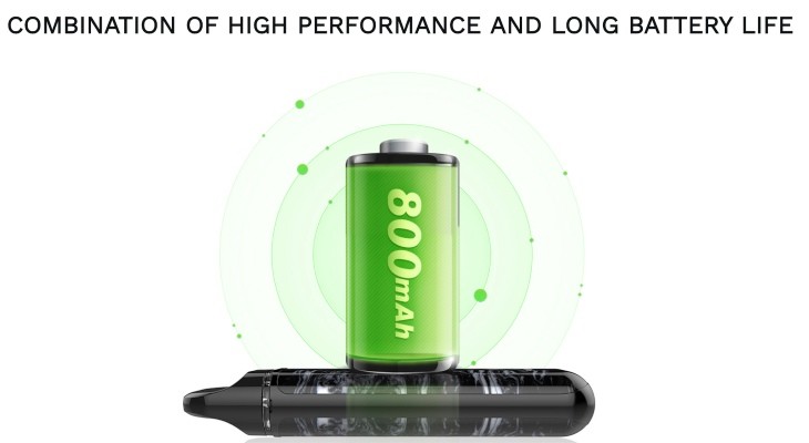 The Novo 2 features an 800mAh built-in battery which allows for high performance.