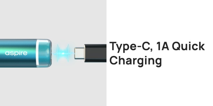 The Aspire Cyber G USB-C charging port and cable.