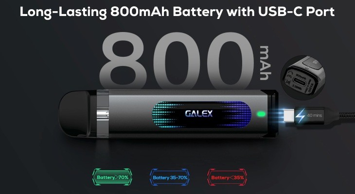 Freemax Galex vape kit on charge