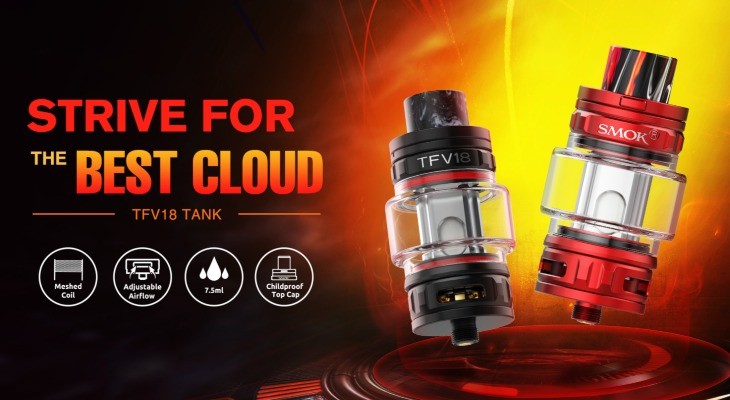 Two Smok TFV Mini V2 tanks and its features