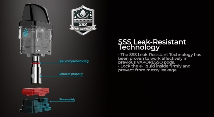 Leaks are a thing of the past with the XROS pods thanks to their leak-resistant technology.