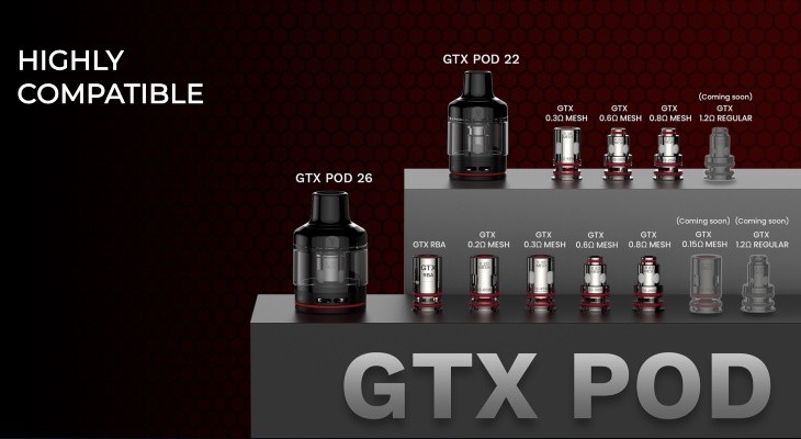 You can pick a coil from the wide GTX coil range and discover your new perfect vape.
