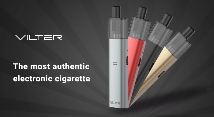 The Aspire Vilter kit is a compact pod that’s been designed to feel closer to a cigarette