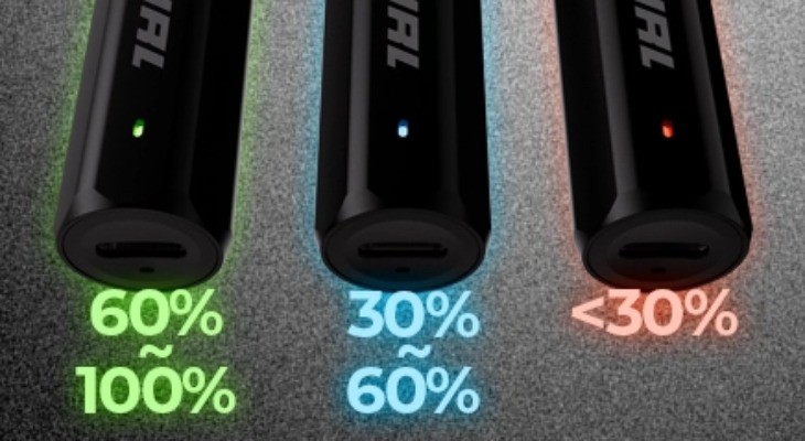 Uwell Whirl F battery level indication