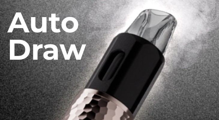 A Uwell Whirl F vape kit with vapour coming from the mouthpiece