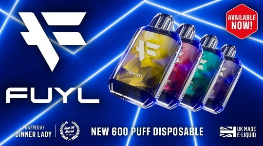 Four Dinner Lady FUYL disposable vapes.