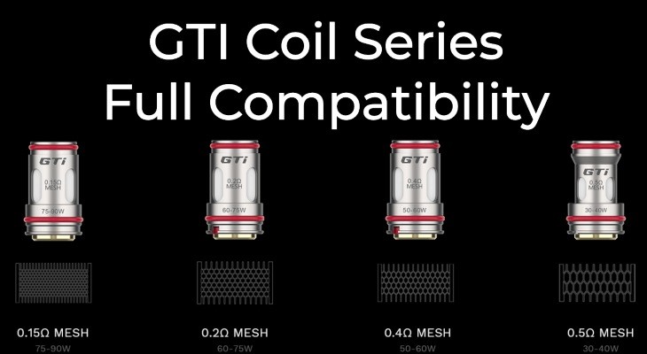 The Vaporesso GTi coil range