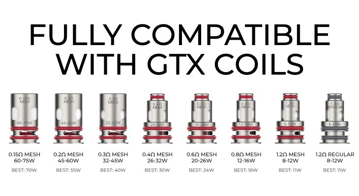 Vaporesso Gen PT80 S compatibility with GTX coils