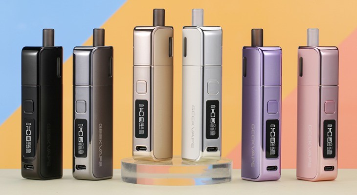 Different coloured Geekvape Soul kits in row
