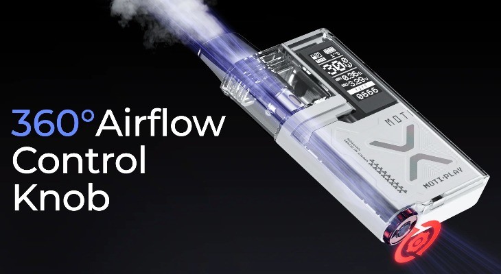 olti Play vape kit adjustable airflow