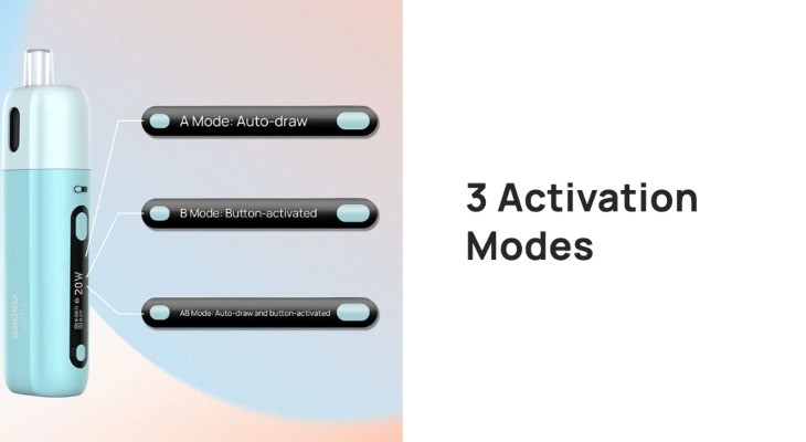 Aspire Fluffi activation modes