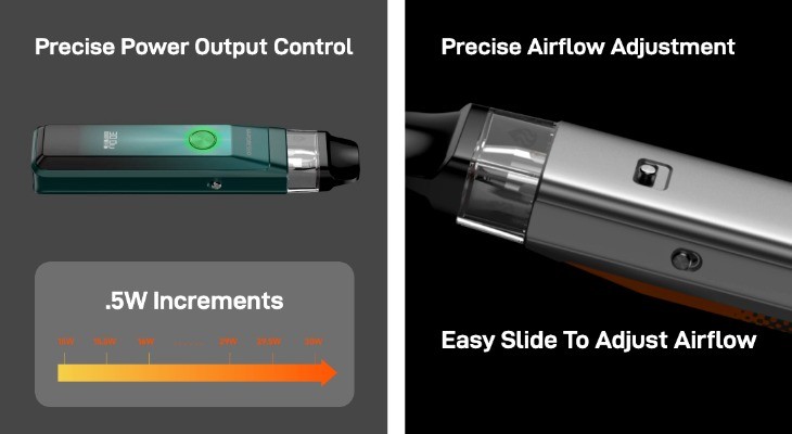 Xros Pro’s adjustable airflow and power control