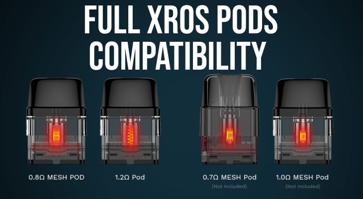 Experience the flavour-boosting properties of mesh coils with the XROS 2 kit and the compatible XROS pods.