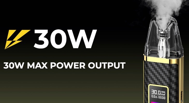 OXVA Xlim Pro's 30W maximum output range