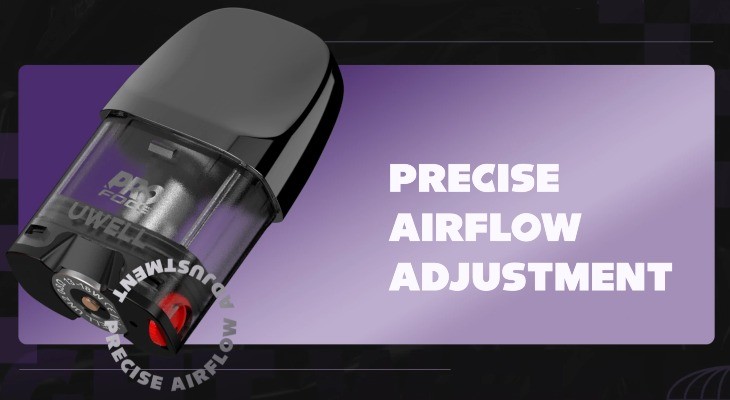 Caliburn GK2 pod’s adjustable airflow wheel