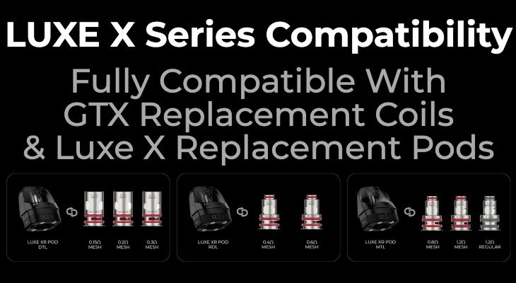 Vaporesso Luxe XR Max coil compatibility