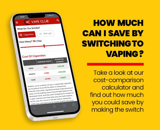 Cost of vaping banner