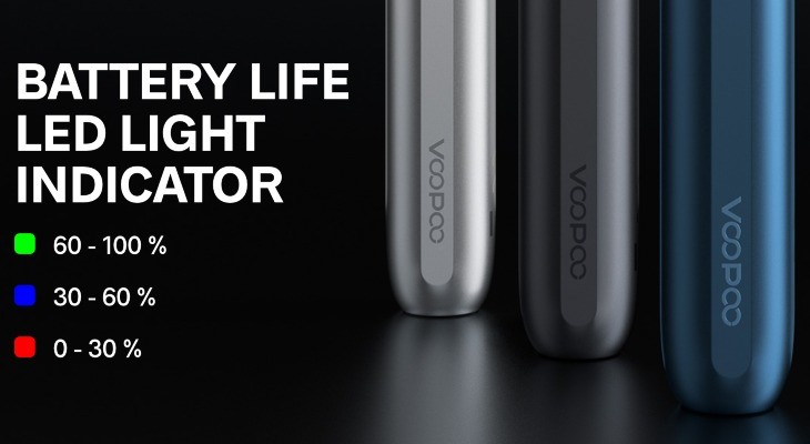 Voopoo Doric Galaxy LED battery indicator lights