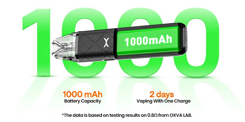 The Oxva Xlim Go’s built-in 1000mAh battery