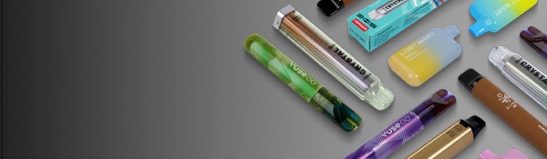 Disposable vapes range button illustration