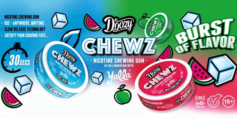 Doozy Chewz, quick craving satisfaction, slow release technology 