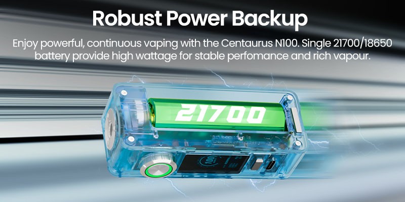 Lost Vape Centaurus N100 mod, single 18650 battery or 21700 battery.