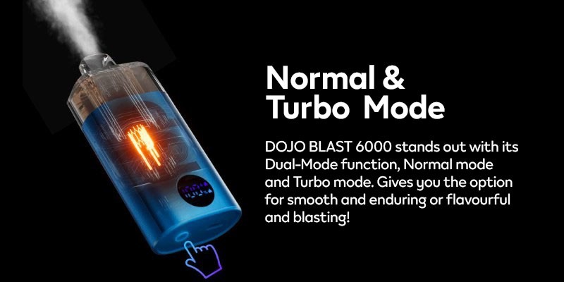 Dojo Blast 6000 vape kit Boost Mode & Normal Mode