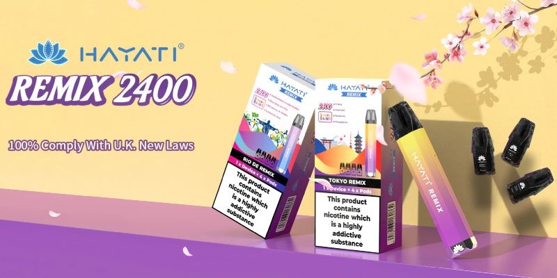 Hayati Remix 2400 vape in packaging