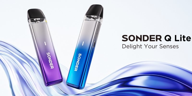 Geekvape Sonder Q Lite vape kit in Metallic Blue and Metallic Purple