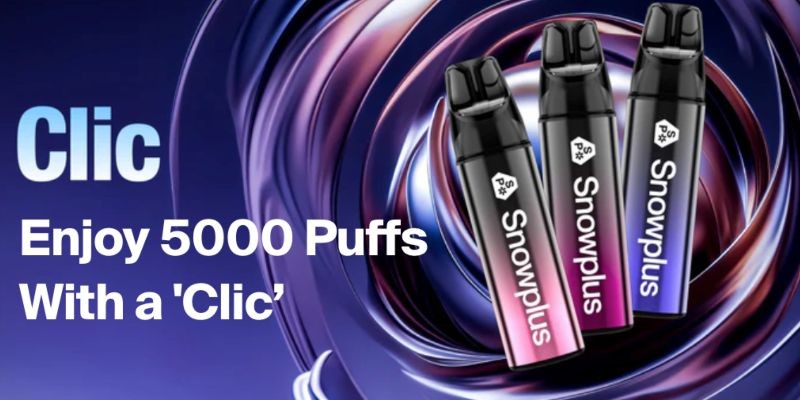 Snowplus Clic 5000 disposable vape kit 5000 puffs