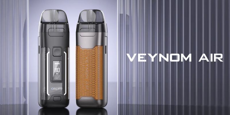 Aspire Veynom Air vape kit, MTL, RDTL, DTL, built-in 2800mAh battery, 5-80W variable output