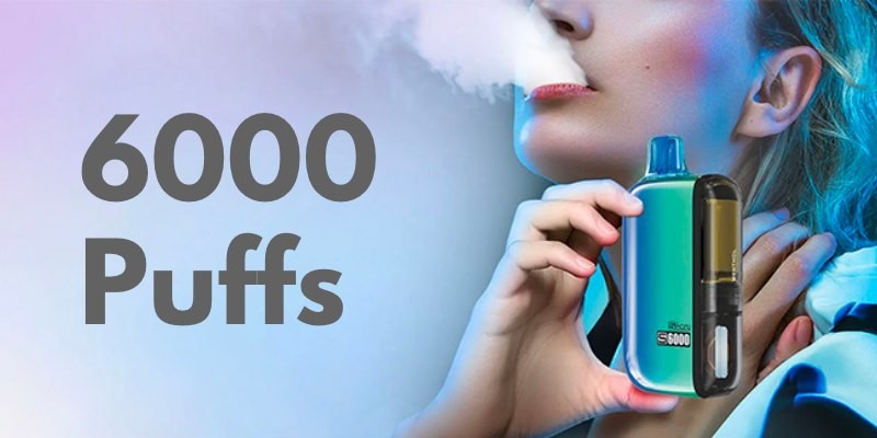 Sikary S6000 disposable vape 2ml built-in pod, 10ml refill e-liquid container, 6000 puffs