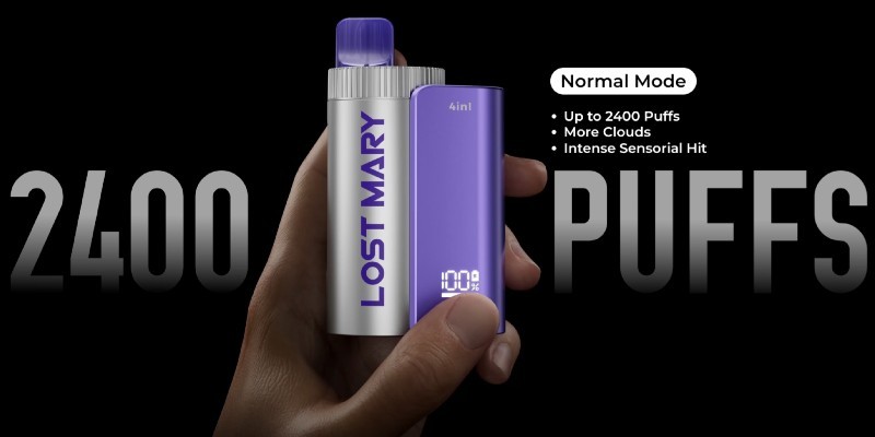 Lost Mary 4-In-1 prefilled pod kit, Normal Mode, MTL vape, 2400 puffs