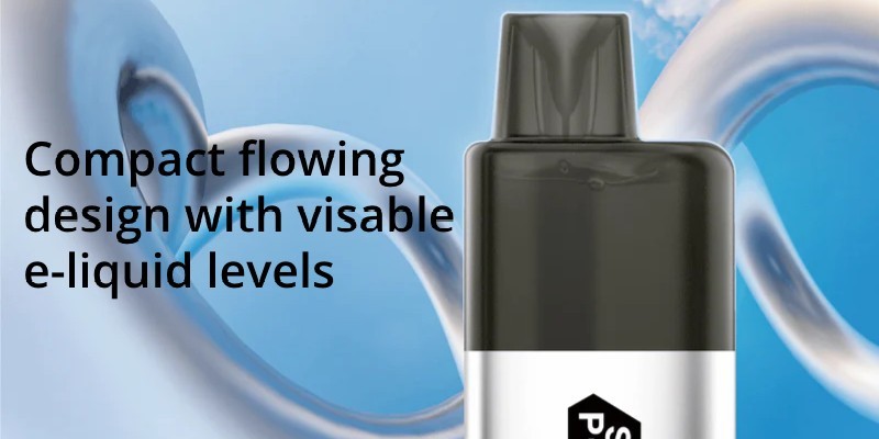 Snowplus Snap 5000 disposable vape 10ml transparent refill container, e-liquid viewing