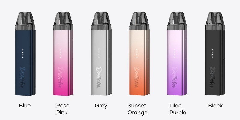 Dojo Blast 6000 vape kit Boost MoVaporesso Deliciu Mate vape kit colours: Blue, Rose Pink, Grey, Sunset Orange, Lilac Purple, Black