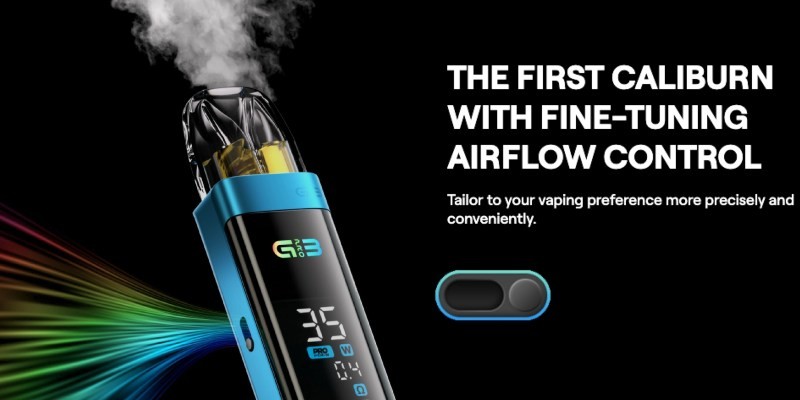 Uwell Caliburn G3 Pro vape kit airflow control slider