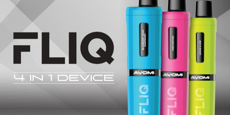 Avomi Fliq vape kit big puff vape,  4 in 1 four pod device, 2400 puffs