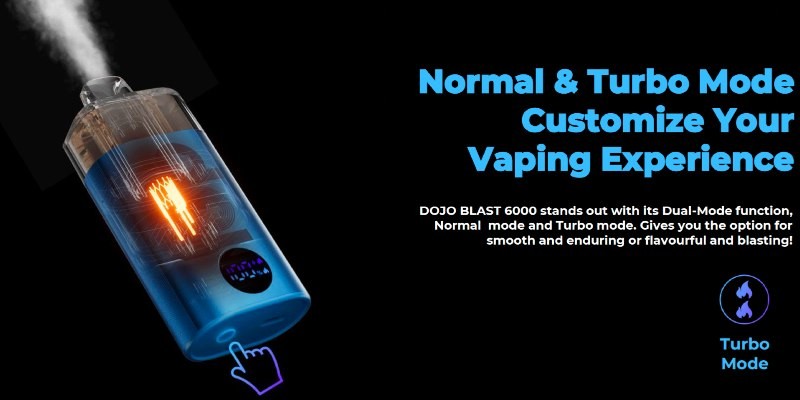 Dojo Blast 6000 vape kit Boost Mode & Normal Mode