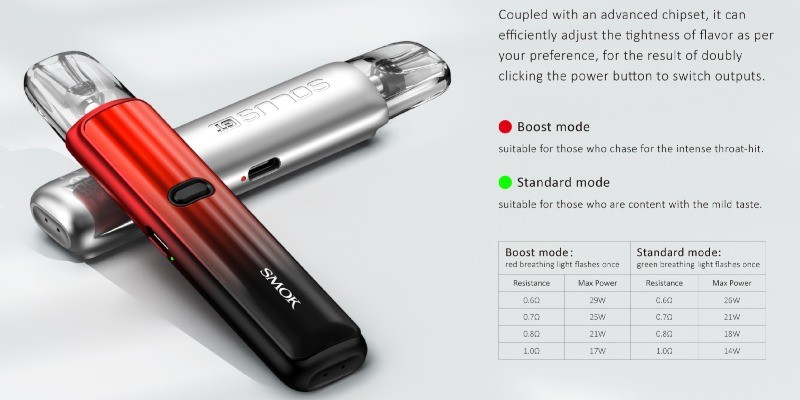 Smok Solus GT vape kit Standard Mode & Normal Mode