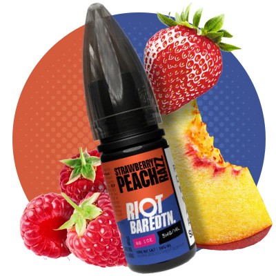 Strawberry Peach Razz Riot Bar Edition No Ice Nic Salt