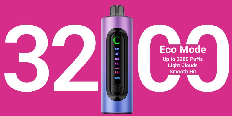 Elf Bar 4 In 1 Eco Mode delivers up to 3200 puffs