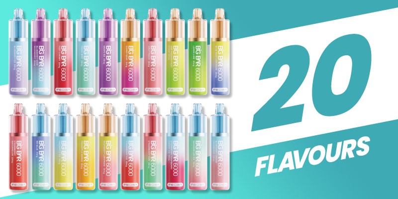 Feoba Big Bar 6000 disposable vape comes in 20 fruity and sweet flavours. 