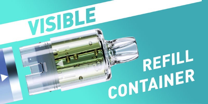 Feoba Big Bar 6000 10ml e-liquid refill container, clear design