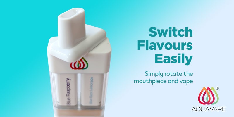 Aquavape 2 in 1 holds two flavour pods at once