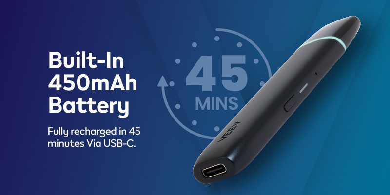 Veev One pod kit rechargeable 450mAh battery