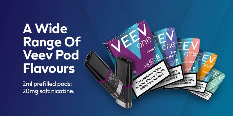 Veev One pods contain 2ml of 20mg salt nicotine